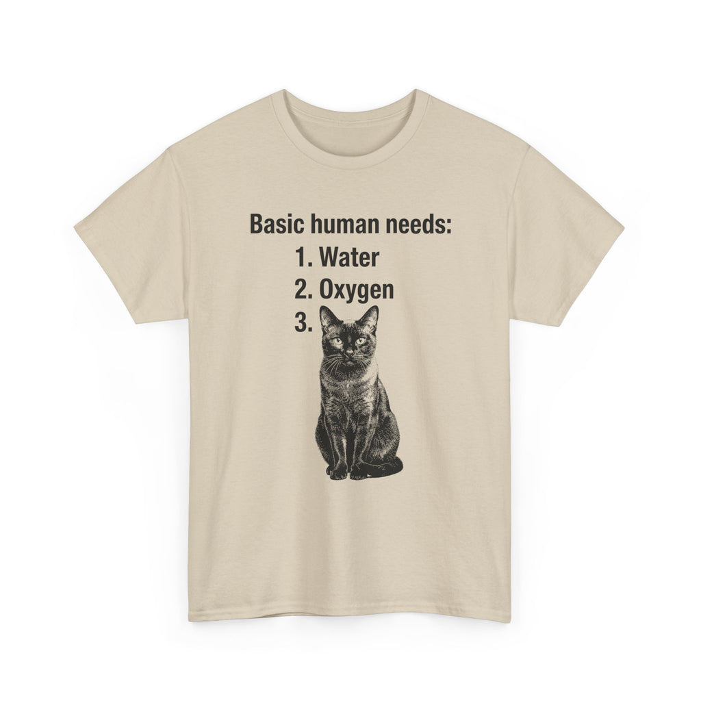 Basic Human Needs - Cat Lover T-shirt