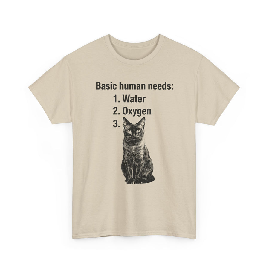 Basic Human Needs - Cat Lover T-shirt