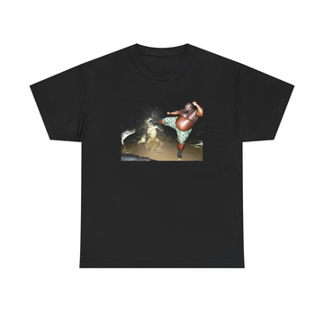 Black Guy Kicking Crocodile Tshirt