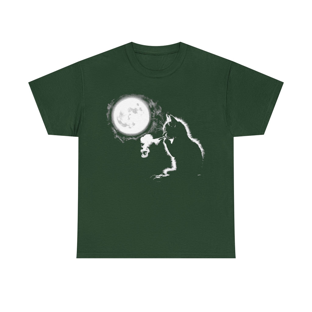 Kitten Smoking Moon Tshirt