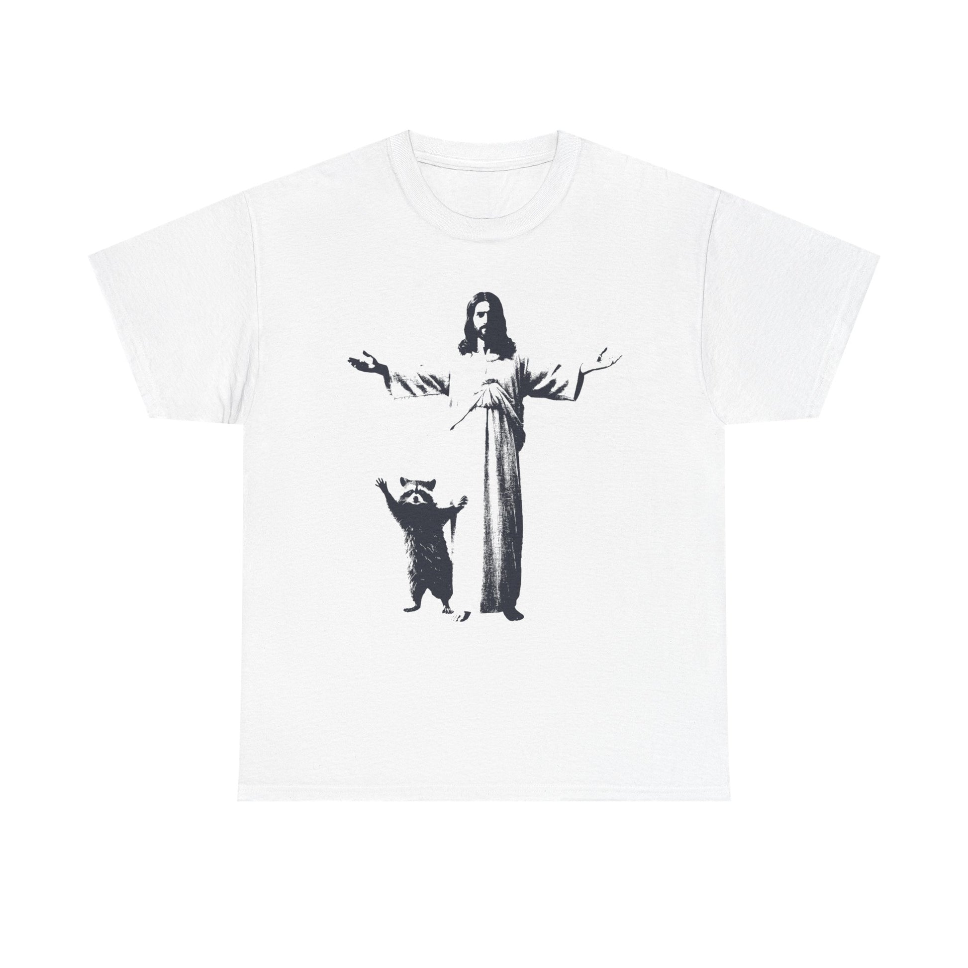 Jesus and Raccoon T-shirt