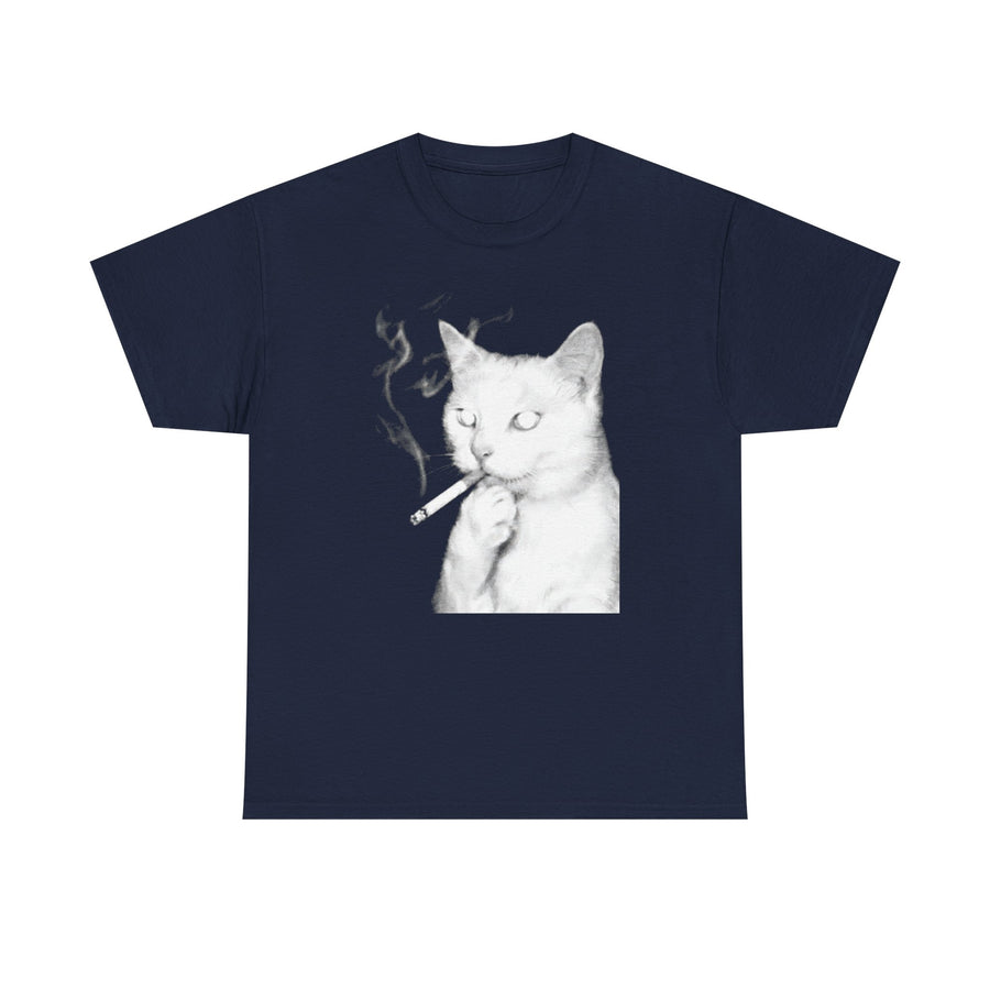 Cat Smoking Cig T-shirt
