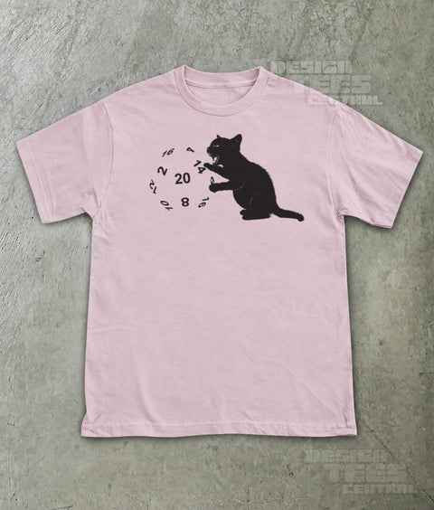 Black Cat D20 Dice T-Shirt