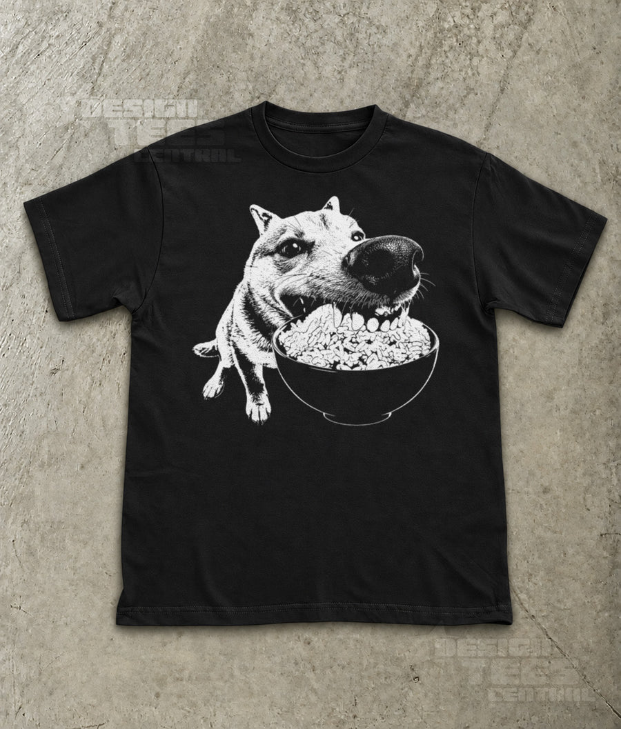 Dog Eating Rice T-Shirt