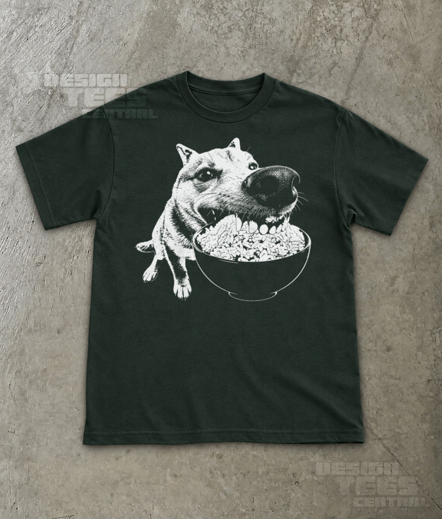 Dog Eating Rice T-Shirt