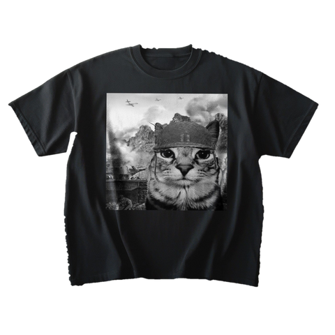 War Cat in the Battlefield T-Shirt