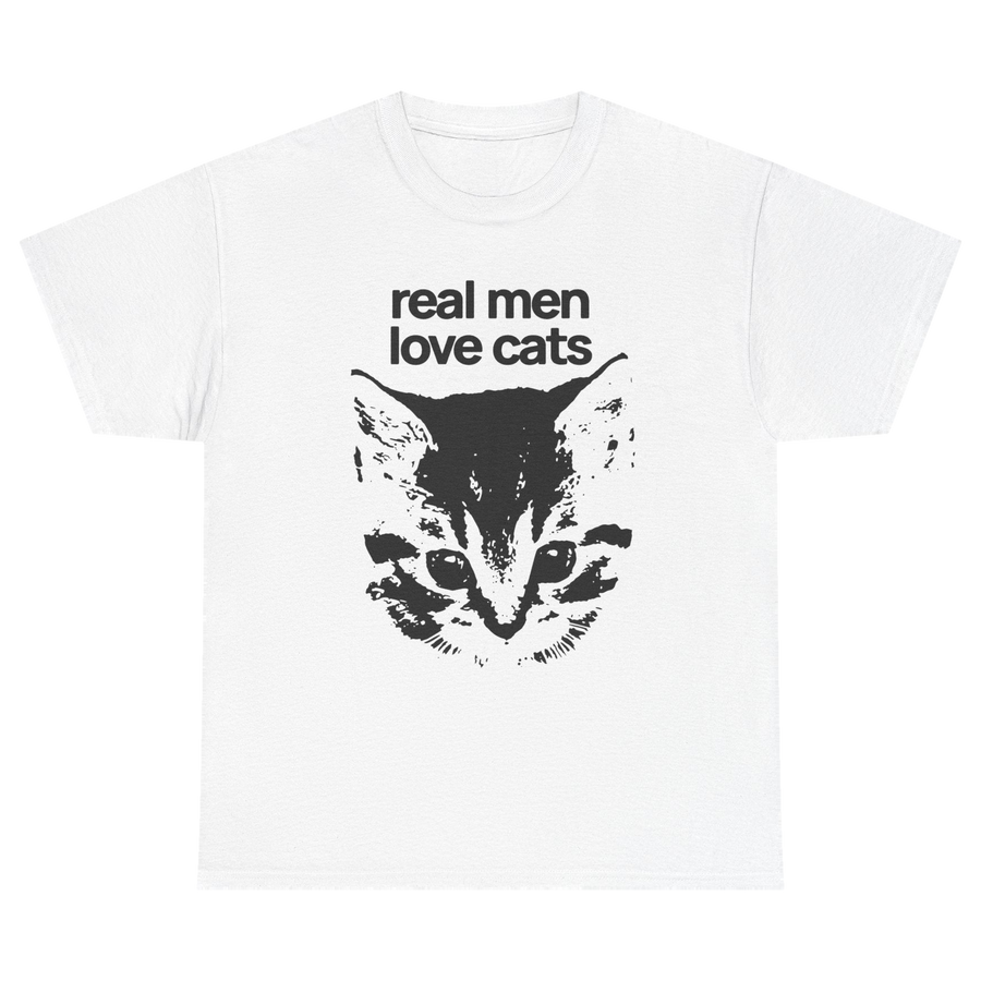 Real Men Love Cats Tshirt (front)