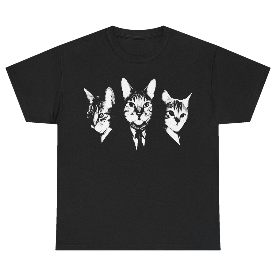 Three Cats in Suits Tshirt (front)
