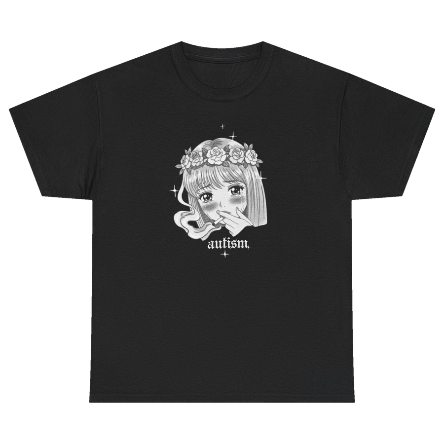 Autism Anime Girl Smoking Tshirt (front)