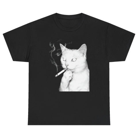 Cat Smoking Cig T-shirt