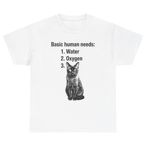 Basic Human Needs - Cat Lover T-shirt