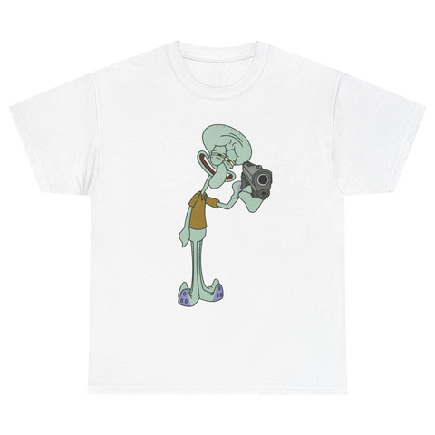 Squid Ward Gun T-Shirt
