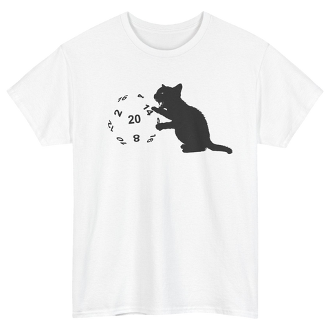 Black Cat D20 Dice T-Shirt
