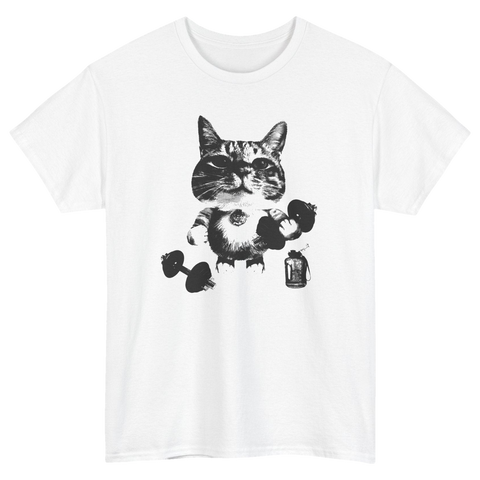 Dumbbell Cat T-Shirt