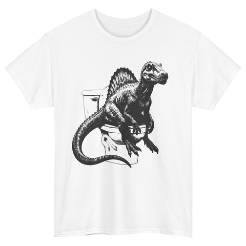 Spinosaurus on Toilet T-Shirt