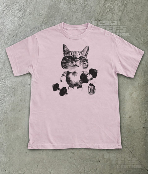 Dumbbell Cat T-Shirt