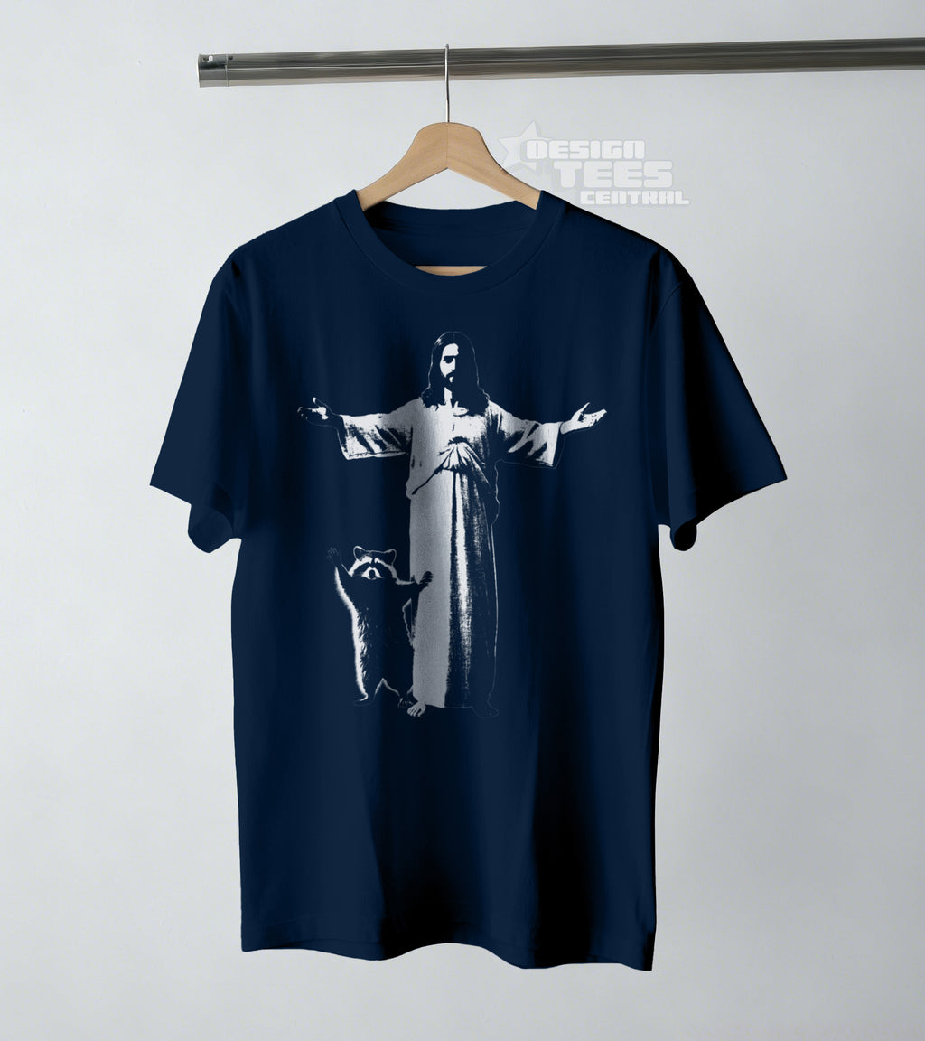 Jesus and Raccoon T-shirt