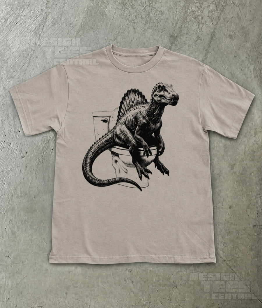 Spinosaurus on Toilet T-Shirt