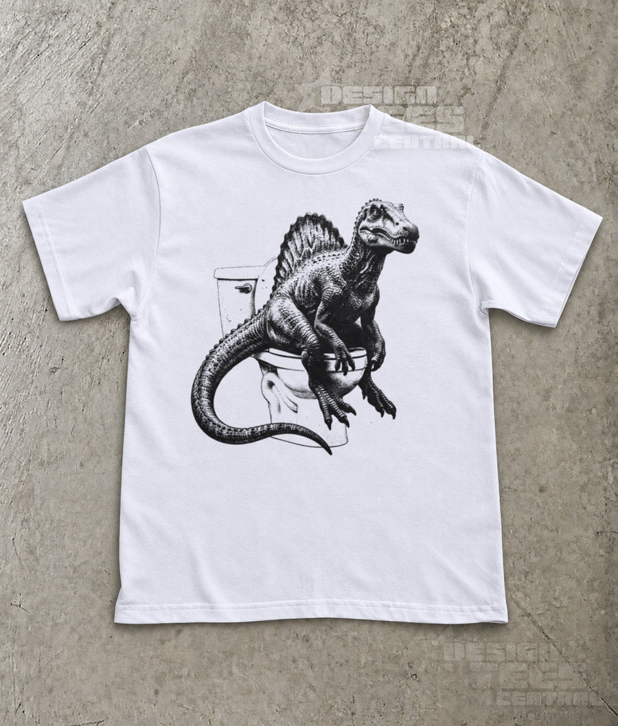Spinosaurus on Toilet T-Shirt