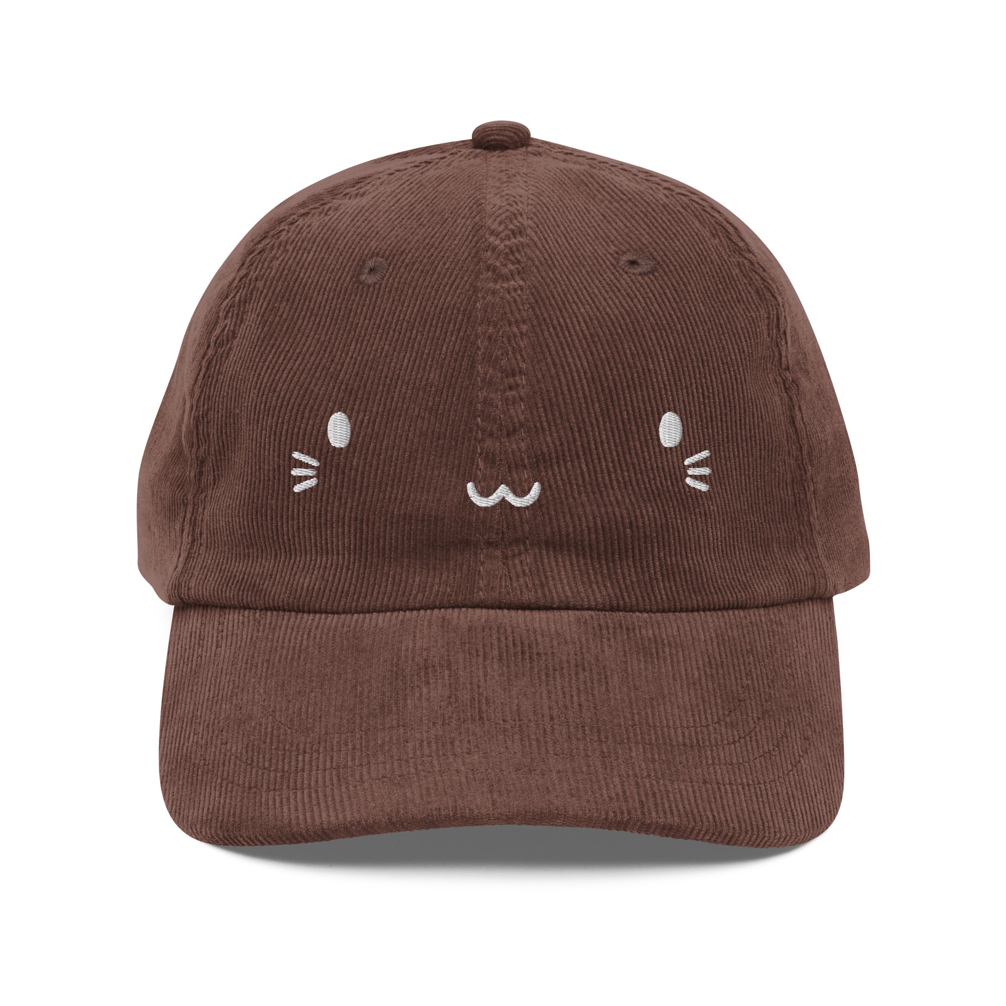 Cute Kawaii Cat Embroidered Corduroy Hat – DesignT Central