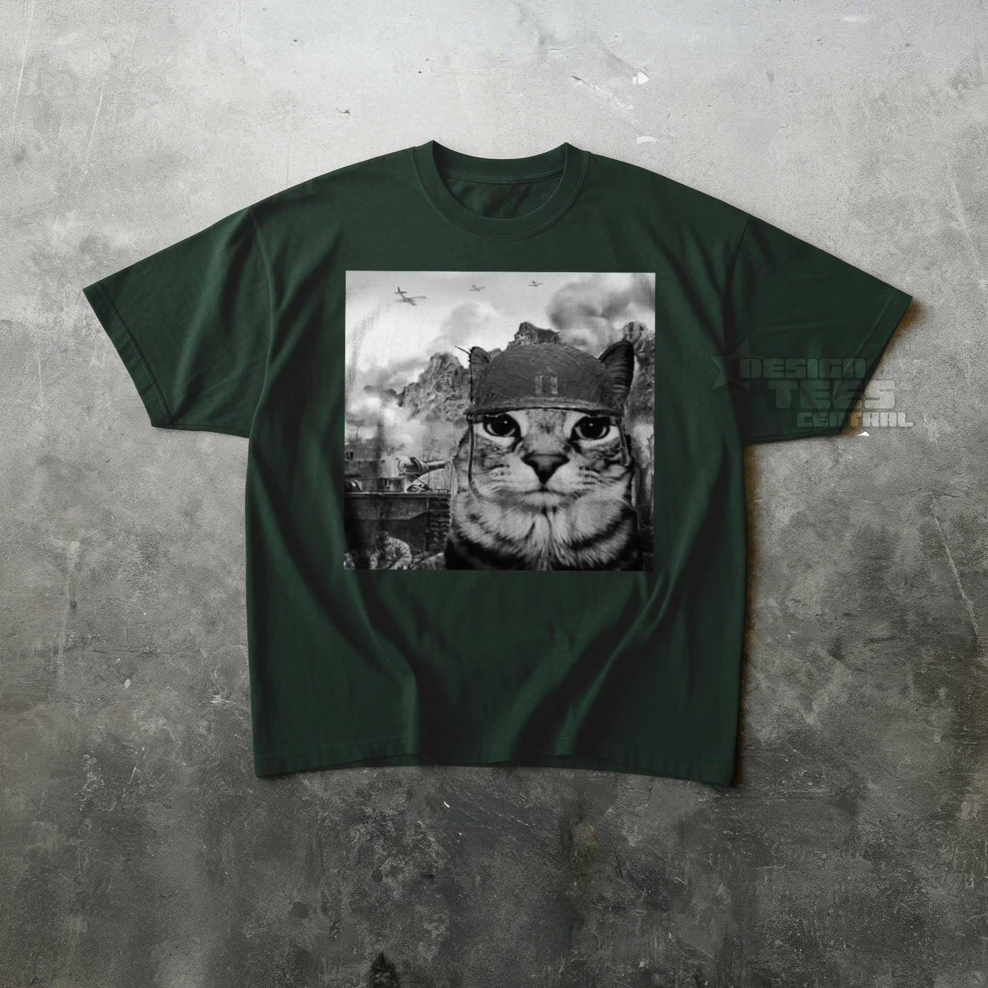 War Cat in the Battlefield T-Shirt