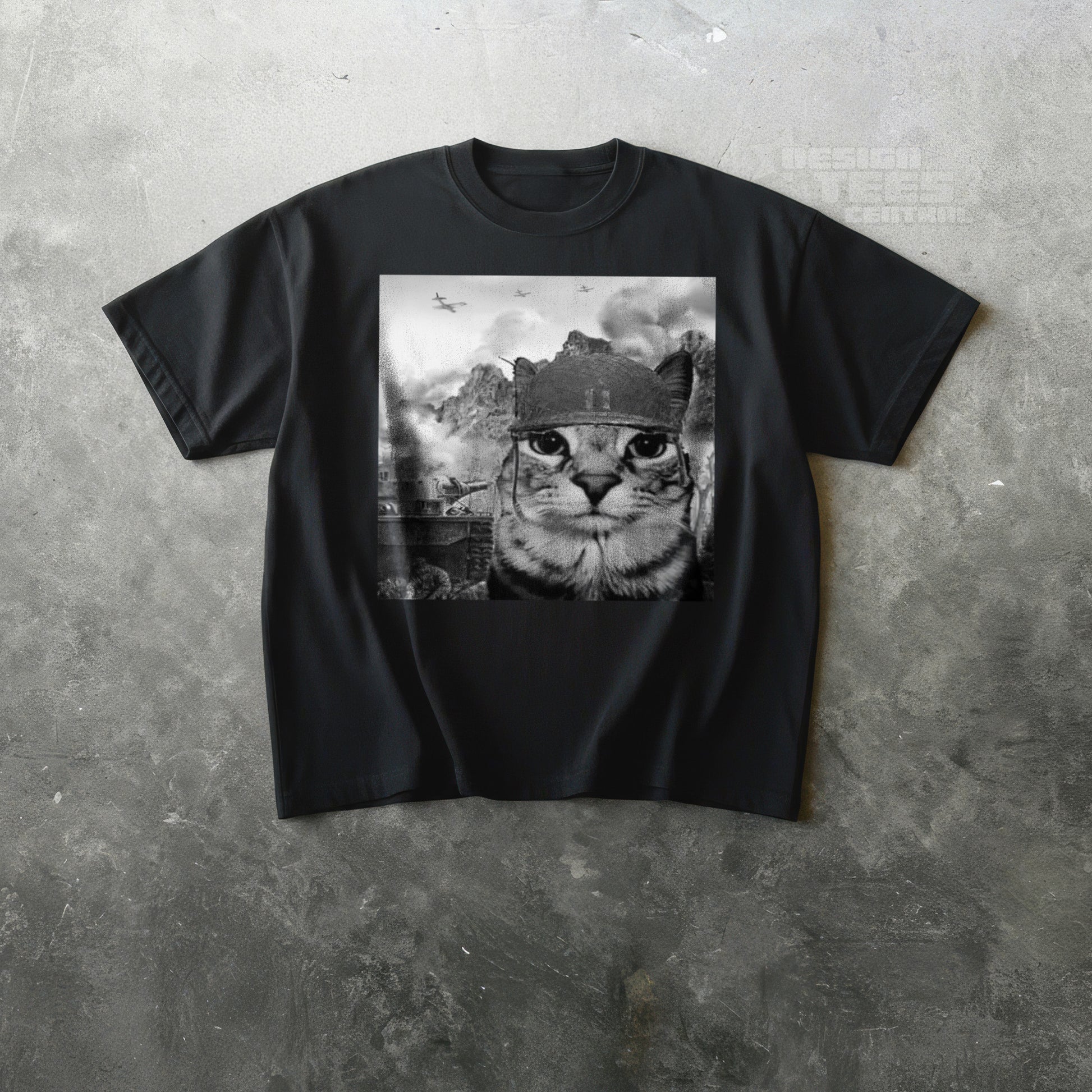 War Cat in the Battlefield T-Shirt