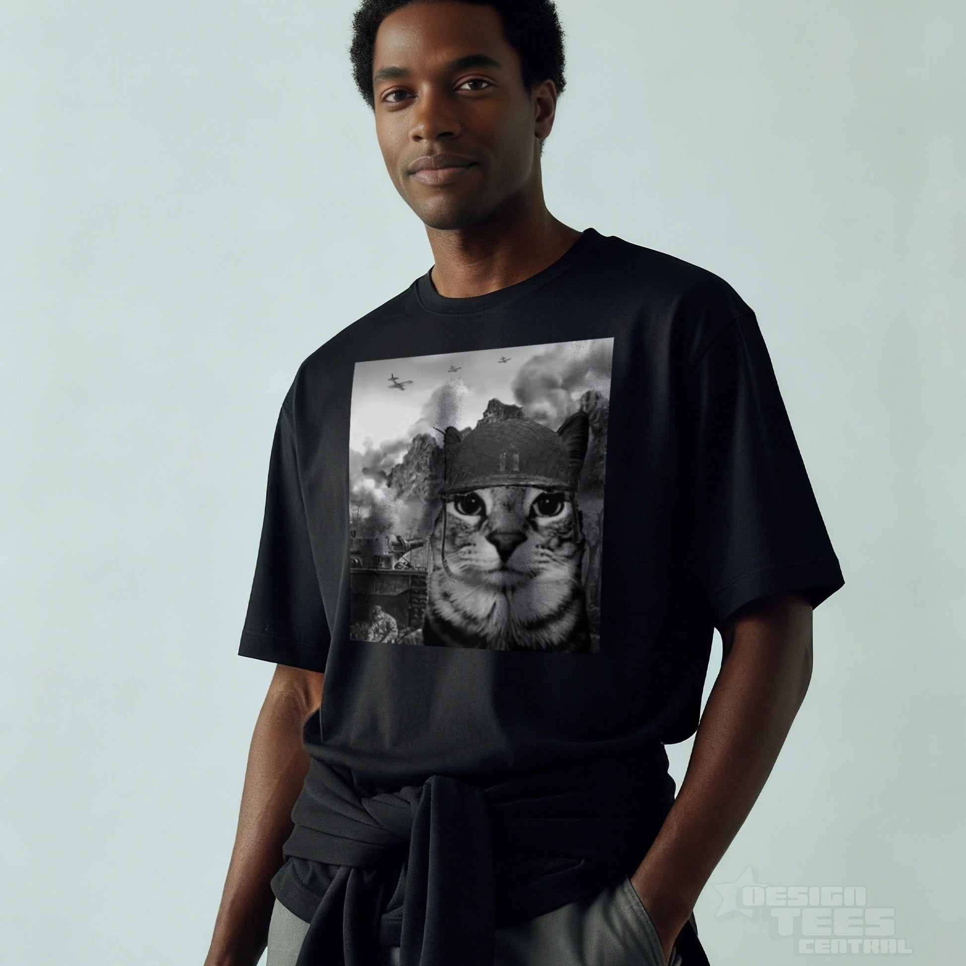 War Cat in the Battlefield T-Shirt