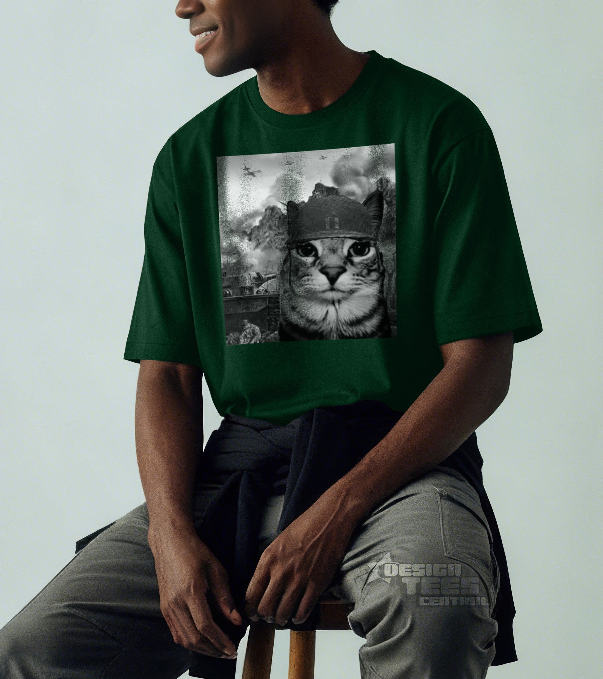 War Cat in the Battlefield T-Shirt