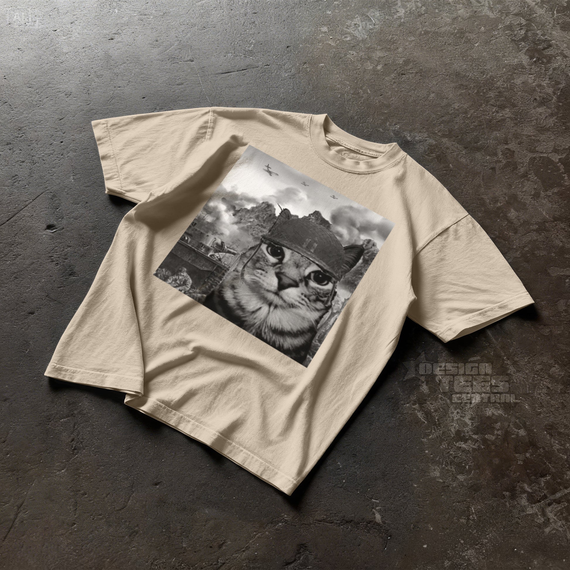 War Cat in the Battlefield T-Shirt