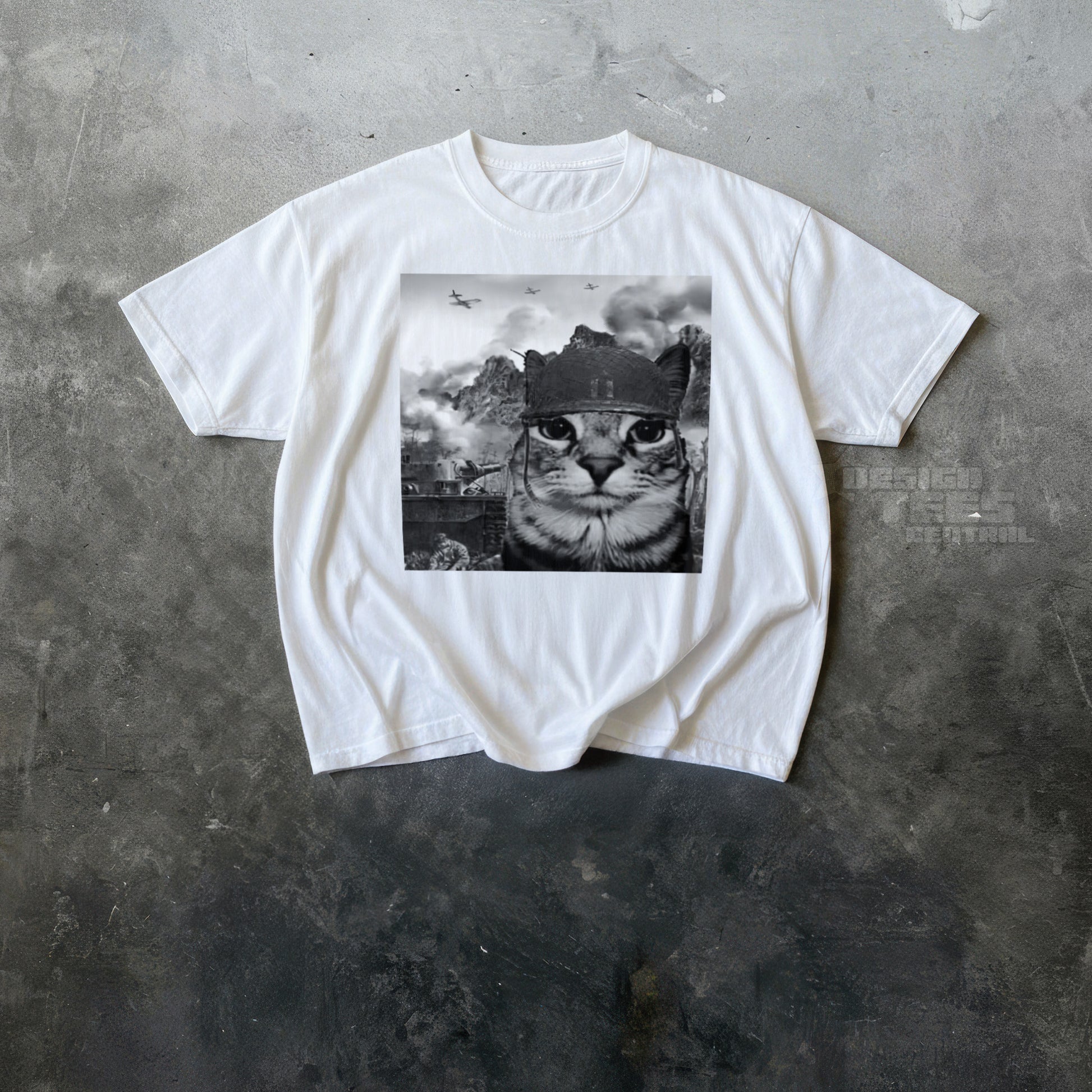 War Cat in the Battlefield T-Shirt