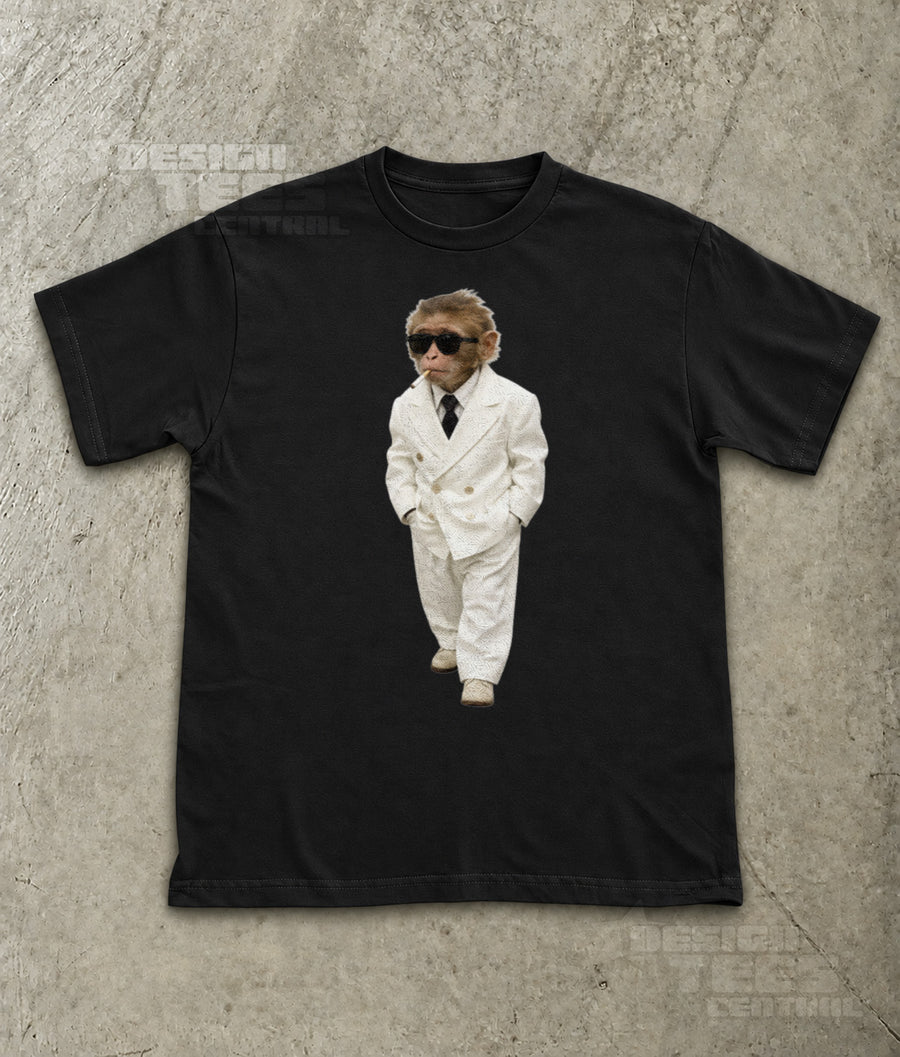 White Suit Monkey T-Shirt