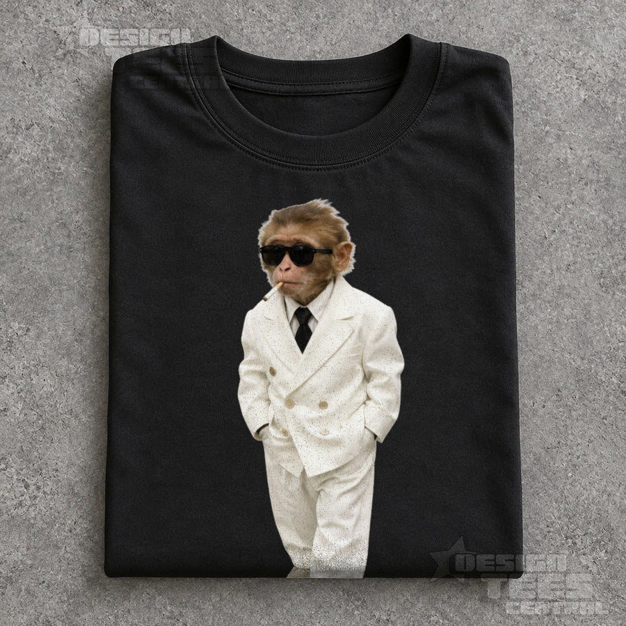 White Suit Monkey T-Shirt