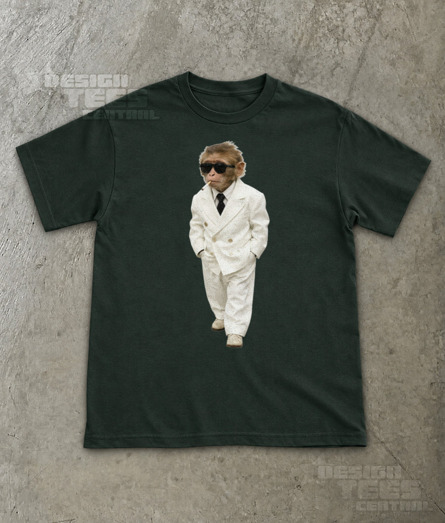 White Suit Monkey T-Shirt