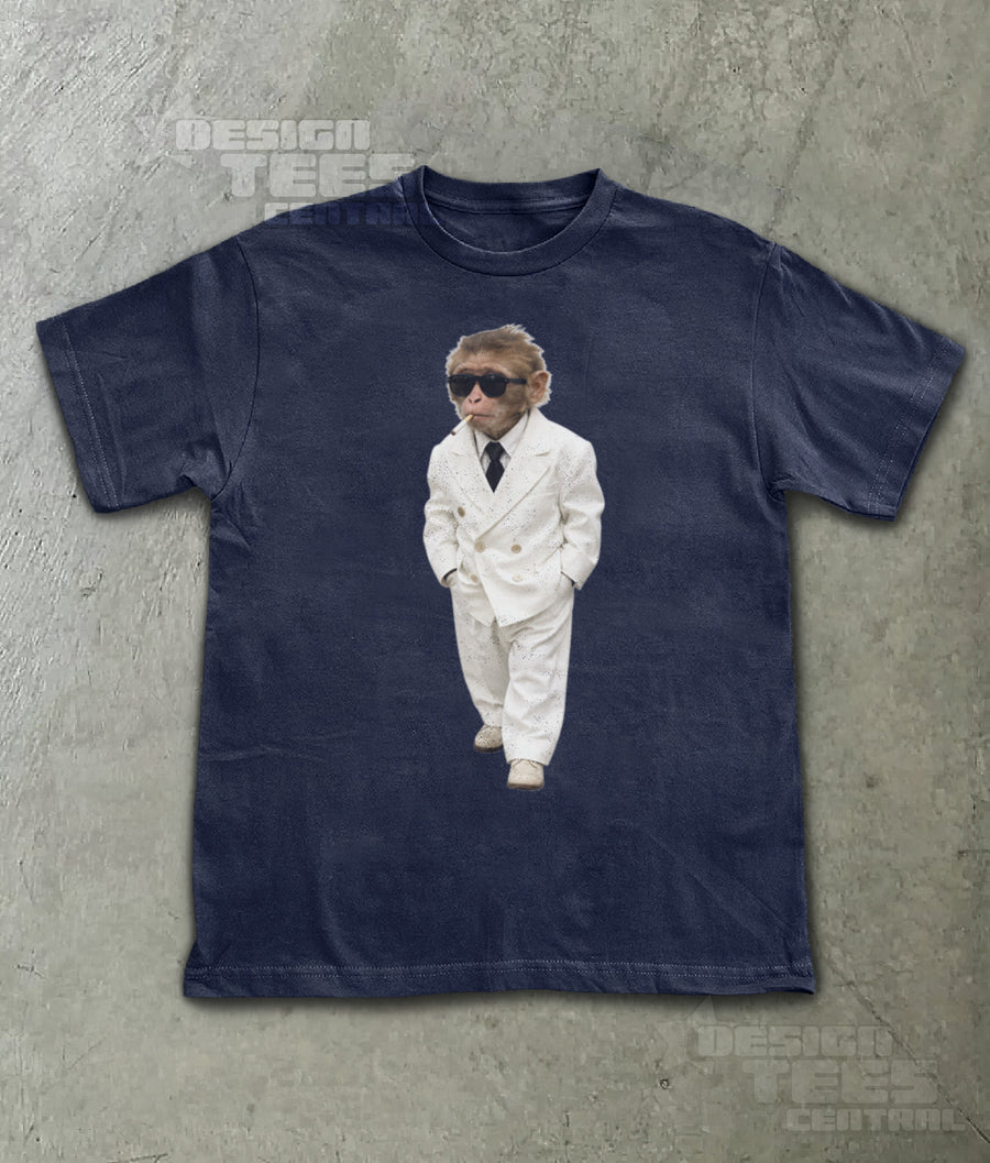 White Suit Monkey T-Shirt