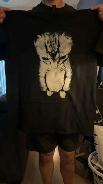 Customer photo of the Sad Kitten Standing T-Shirt